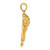 14k Solid Polished Open-Backed Golf Charm C2620