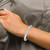14k White Gold 5/16 Textured Hinged Bangle DB654W