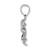 14k White Gold  Beaded and Polished Plumeria Flower Charm C4823W