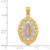 14k Tri-color Our Lady of Guadalupe Pendant D3707