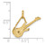 14K Brushed & Diamond-cut Guitar Pendant D4622