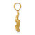 14k Polished Diamond-cut Beaded Plumeria Flower Charm C4825