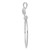 14K White Gold Polished Heart Charm Holder D1310W