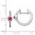 14k White Gold Diamond and Cabochon Ruby Earrings EM4031-RU-020-WA