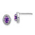 14k White Gold Diamond and Cabochon Amethyst Earrings EM4035-AM-016-WA