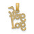 14K Solid Polished GOLF GAL Charm D1437