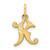14k Letter K Initial Charm C565K