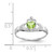 14k White Gold CZ August Birthstone Claddagh Heart Ring D1787