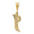 14KY Polished Script Filigree Letter I Initial Pendant C569I