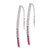14k White Gold Diamond and Pink Sapphire Earrings EM4317-PS-038-WA