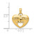 14K BEST FRIEND on Heart with Cut-Out Paw Pendant D4229