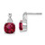 14K White Gold Checkerboard Created Ruby and Diamond Earrings EM4393-CRU-006-WA