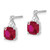 14K White Gold Checkerboard Created Ruby and Diamond Earrings EM4393-CRU-006-WA