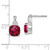 14K White Gold Checkerboard Created Ruby and Diamond Earrings EM4393-CRU-006-WA