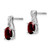 14k White Gold Garnet and Diamond Earrings EM4235-GA-006-WA