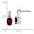 14k White Gold Garnet and Diamond Earrings EM4235-GA-006-WA