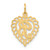 14k Heart Letter B Charm C568B