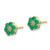 14k and Rhodium Emerald and Diamond Post Earrings EM5609-EM-001-YA