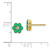 14k and Rhodium Emerald and Diamond Post Earrings EM5609-EM-001-YA