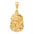 14K Satin and Diamond-cut Jesus Medal Pendant C4968