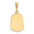 14K Satin and Diamond-cut Jesus Medal Pendant C4968