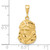 14K Satin and Diamond-cut Jesus Medal Pendant C4968