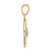 14K and White Rhodium D/C Sun Pendant C4890