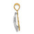 14K Two-tone Polished and Diamond-cut Hollow Heart Pendant D4561