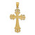 14k w/Rhodium Diamond/cut Cross Pendant D3526
