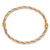 14K Tri-color Polished and Twisted Hinged Bangle Bracelet DB730