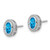 10k White Gold Oval Blue Topaz Post Earrings EM7202-BT-1W