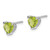 14k White Gold Heart Peridot Earrings EM7101-PE-W