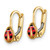 14K Children's Enamel Ladybug Leverback Earrings C4789