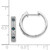14k White Gold Blue/White Diamond Hinged Hoop Earrings EM5404-BD-010-WA