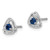 14k White Gold Created Sapphire Post Earrings EM7395-CSA-W
