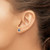 14k White Gold Created Sapphire Post Earrings EM7395-CSA-W
