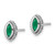 14k White Gold Marquise Emerald Post Earrings EM7204-EM-W