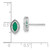 14k White Gold Marquise Emerald Post Earrings EM7204-EM-W