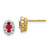 14K Lab Grown Diamond VS/SI FGH & Cr. Ruby Earrings EM5591-RU-020-YLG