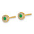 14k Diamond and Emerald Halo Post Earrings EM5586-EM-007-YA