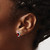14k White Gold Garnet and Cr. Pink Sapphire Heart Earrings EM7076-GA/CPS-W