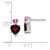 14k White Gold Garnet and Cr. Pink Sapphire Heart Earrings EM7076-GA/CPS-W