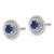 14k White Gold Diamond and Sapphire Stud w/ Jacket Earrings EM4021-SA-037-WA