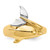 14k Two-tone Polished Dolphin Ring D1924