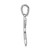 14k White Gold Mesh Chai Pendant D1705