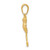 14k Solid Polished Open-Backed Frog Pendant D1412