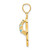 14k  3D March/CZ Birthstone Flip Flop Pendant D3423