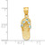 14k  3D March/CZ Birthstone Flip Flop Pendant D3423