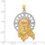14K Tri-color Diamond-cut Christ Pendant D3704