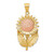 14k Two-tone Sunflower Pendant D339